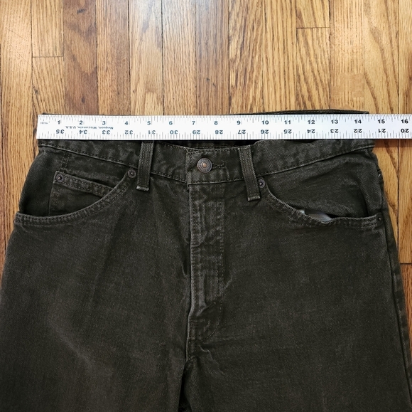 Levis Orange tab 90s 550 Mens Jeans Size 31 × 32 Green Relaxed Fit Tapered Leg - Picture 5 of 8